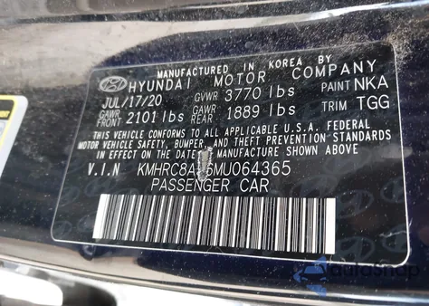 2021 Hyundai Venue Sel z USA, uszkodzony, nr VIN KMHRC8A36MU064365